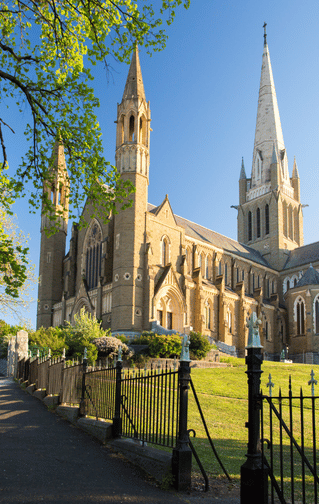 Cathedral in Bendigo representing Lifely NDIS, disability and carer support services in Bendigo and surrounding areas.